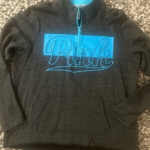 Pink pullover with kangaroo pocket